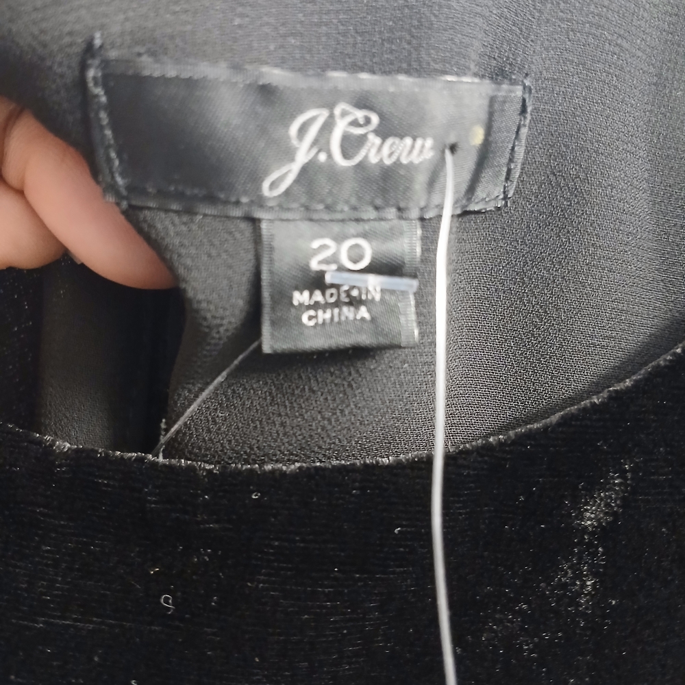 Black Velour Velvet V Neck Cami Tank Top 20 New! J. Crew - Picture 5 of 11
